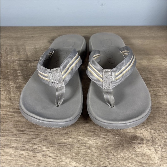 Chaco Men’s Chillos Flip Flops Sandals Gray Size 7 - Picture 4 of 9